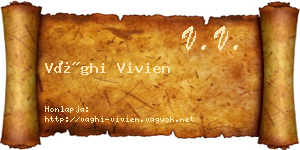 Vághi Vivien névjegykártya